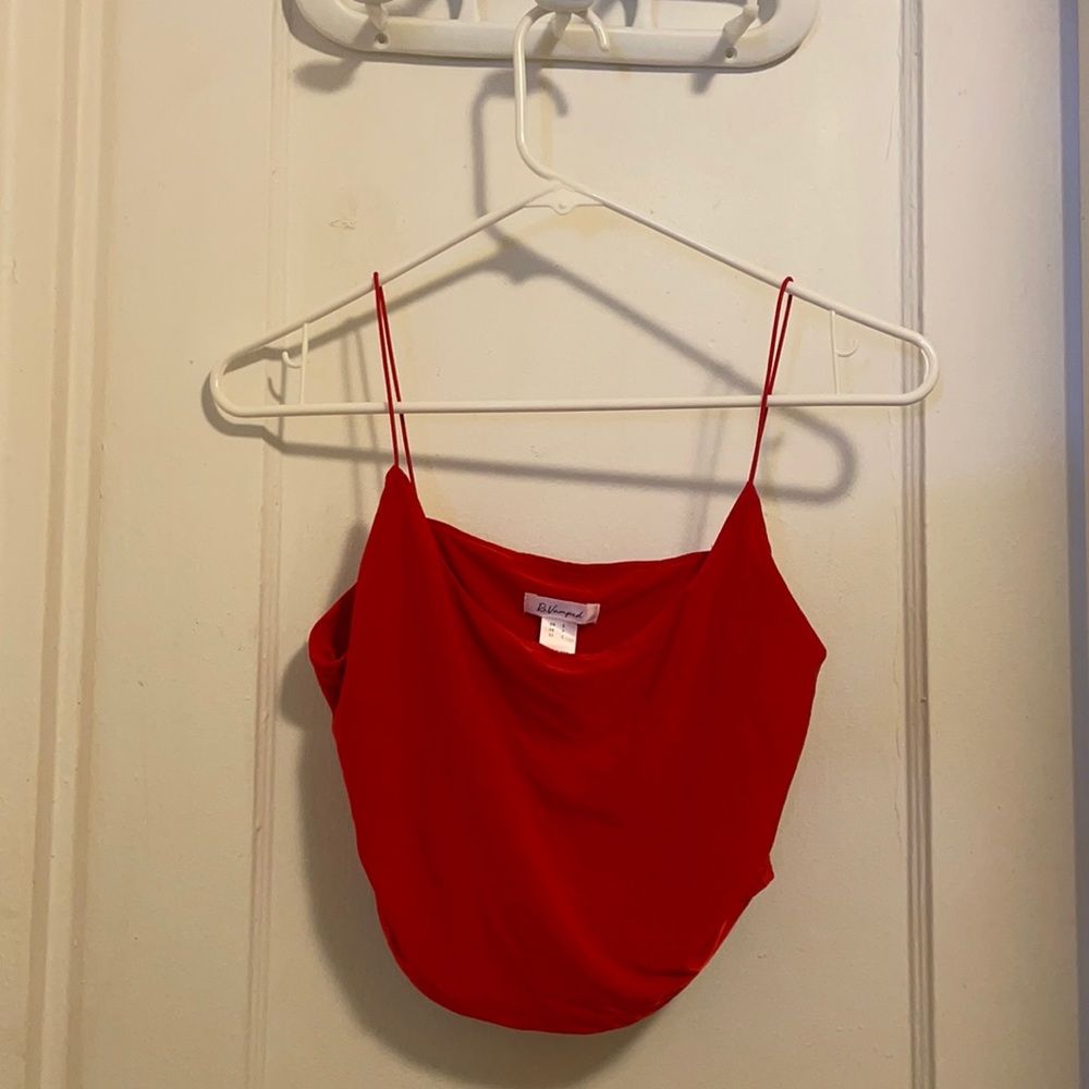 Satin crop top, size S, perf, condition, worn once
